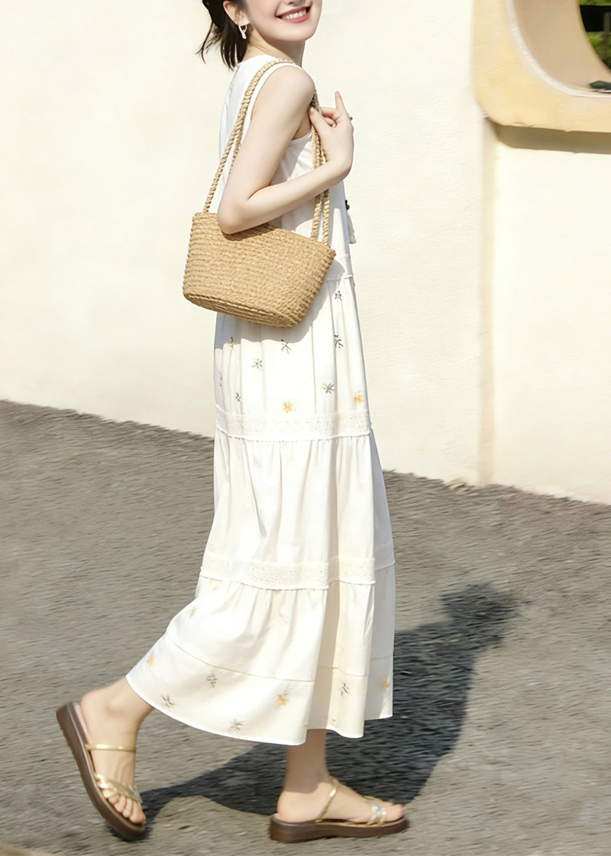 Robe Femme Sans Manches Col Rond Patchwork Imprimé 2
