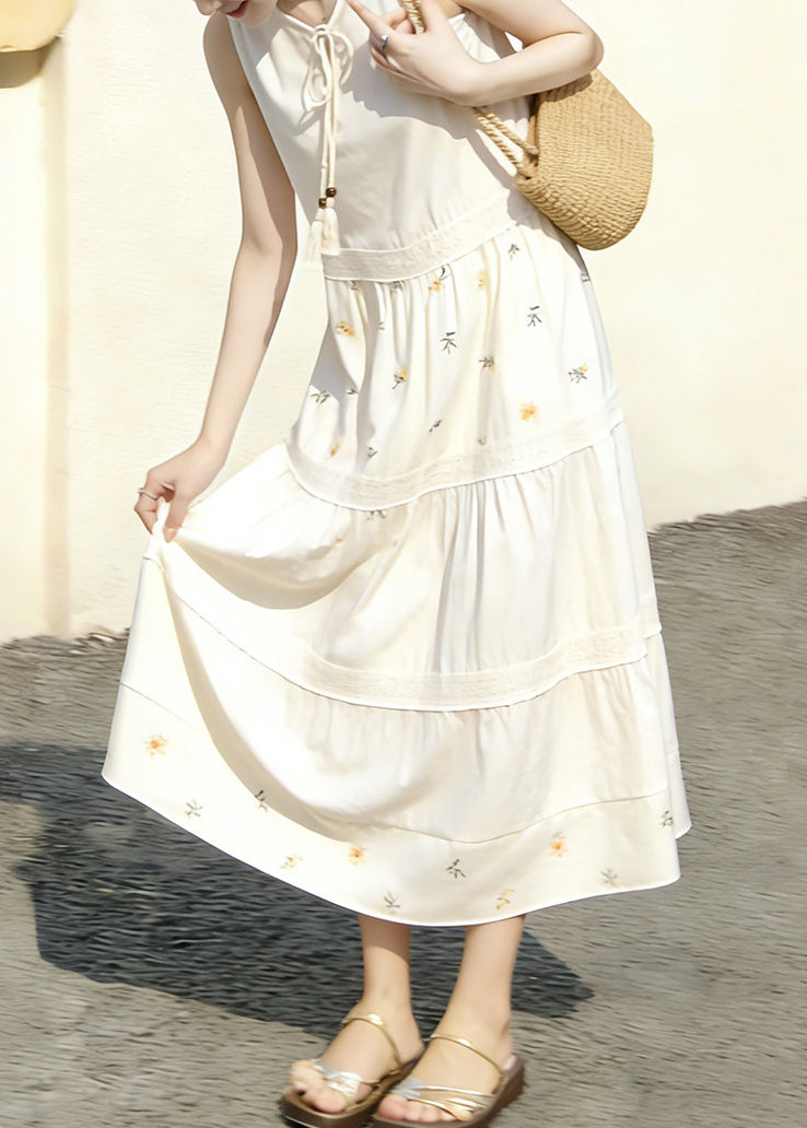 Robe Femme Sans Manches Col Rond Patchwork Imprimé 3