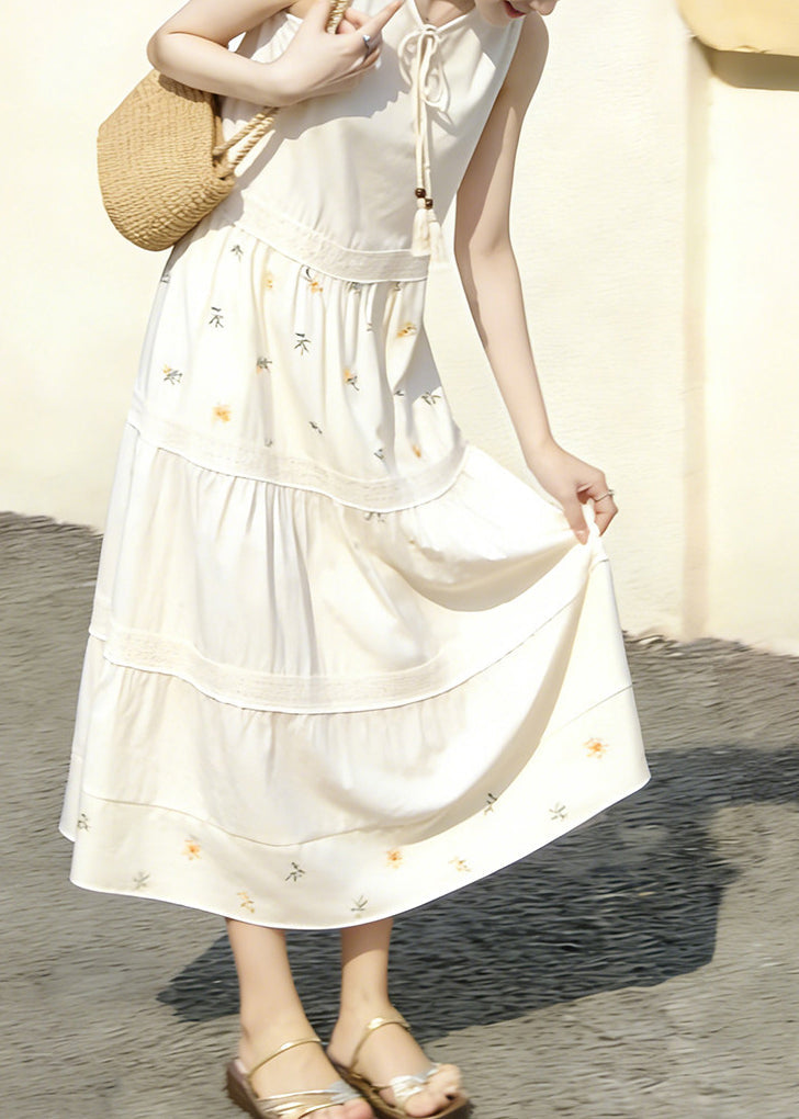 Robe Femme Sans Manches Col Rond Patchwork Imprimé 4