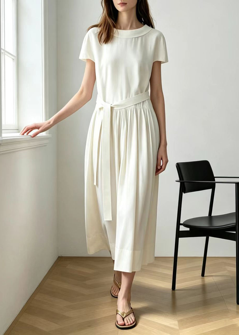 Robe Femme Vacances Col Peter Pan Manches Courtes 2