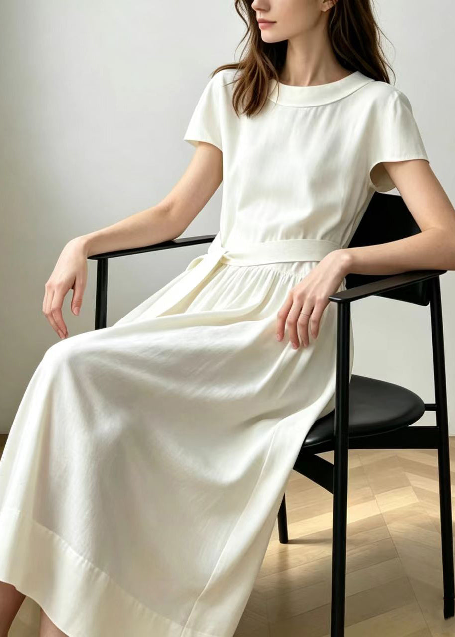 Robe Femme Vacances Col Peter Pan Manches Courtes 4