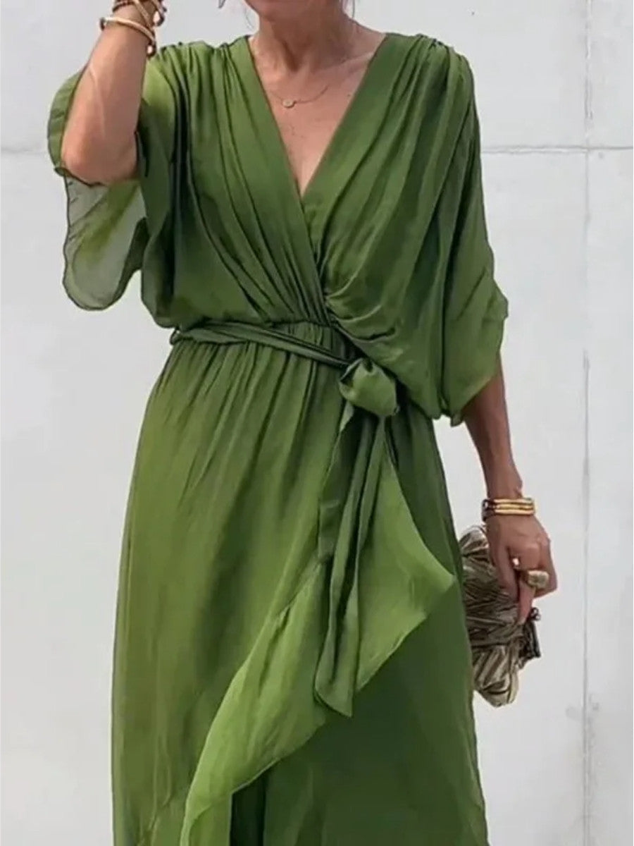 Robe Fluide à Manches Chauve-souris pour Femmes 1