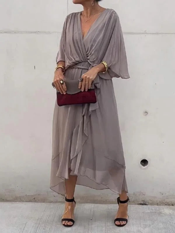 Robe Fluide à Manches Chauve-souris pour Femmes 4