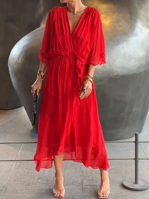 Robe Fluide à Manches Chauve-souris pour Femmes 6