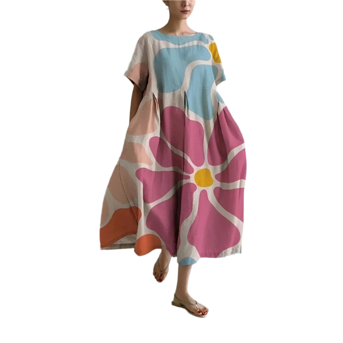 Robe Imprimée pour Femmes en Coton 0