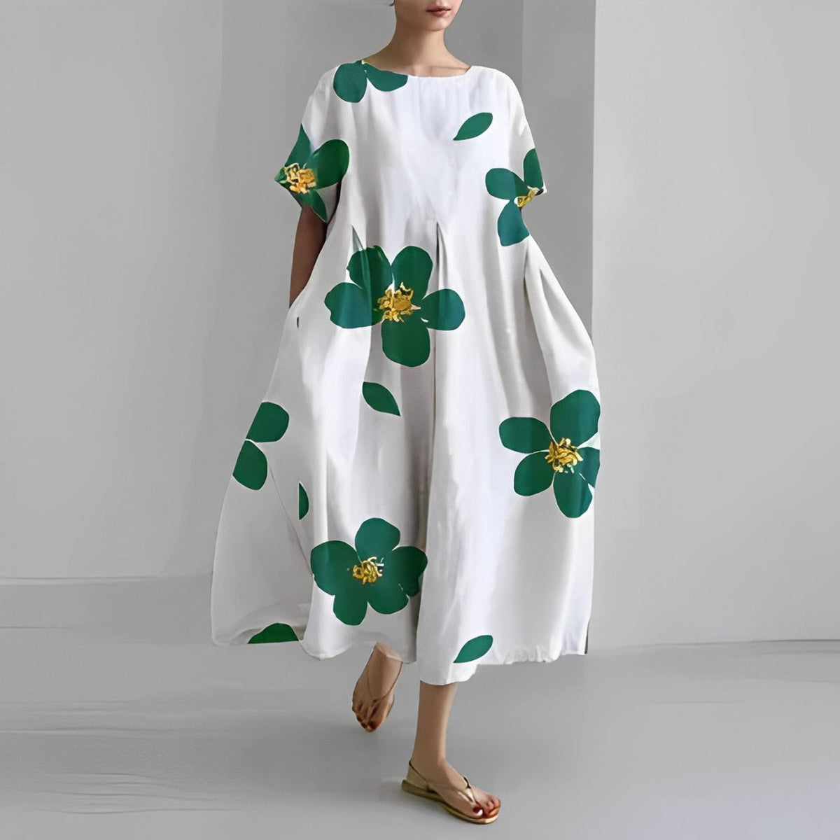 Robe Imprimée pour Femmes en Coton 1