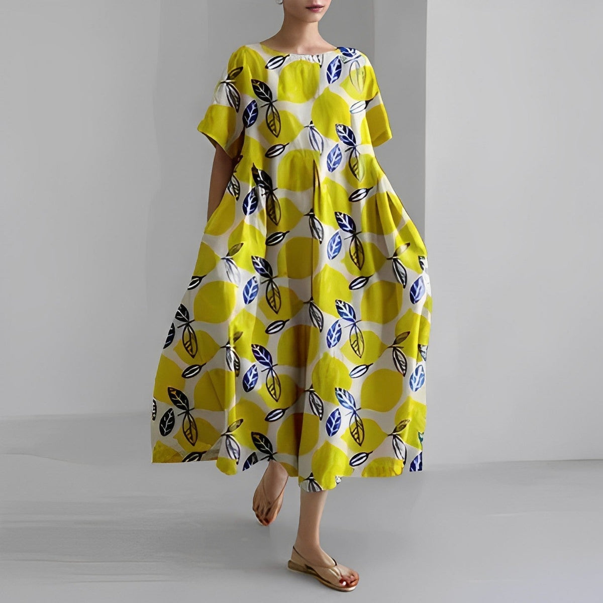 Robe Imprimée pour Femmes en Coton 2