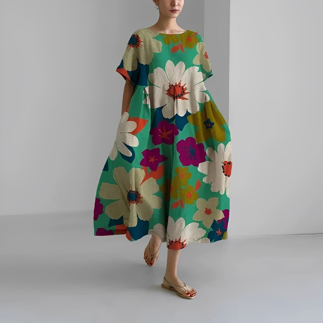 Robe Imprimée pour Femmes en Coton 5