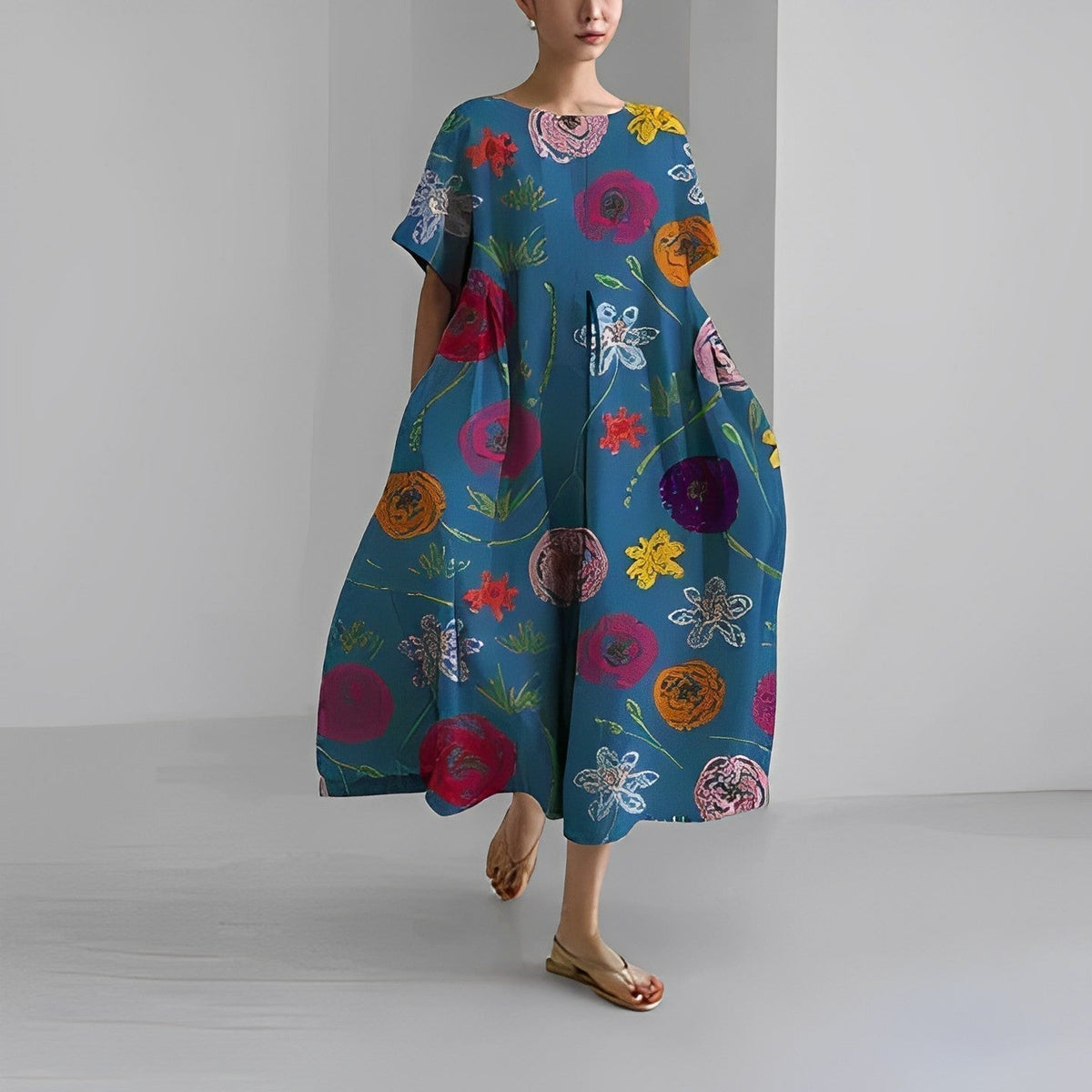 Robe Imprimée pour Femmes en Coton 6