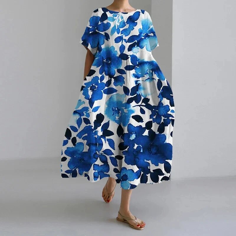 Robe Imprimée pour Femmes en Coton 9