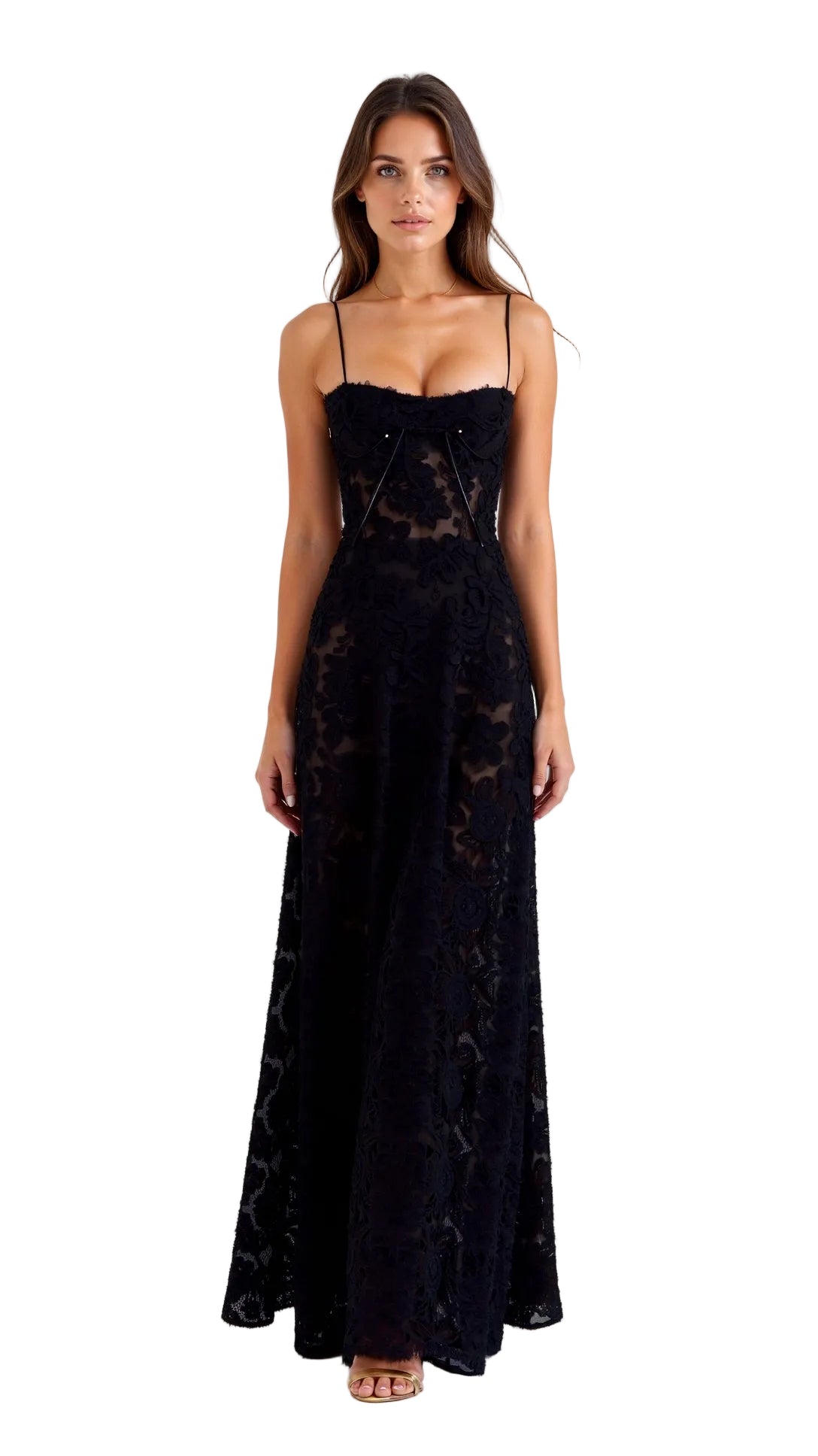 Robe Longue Bustier pour Femmes Invitées de Mariage 0