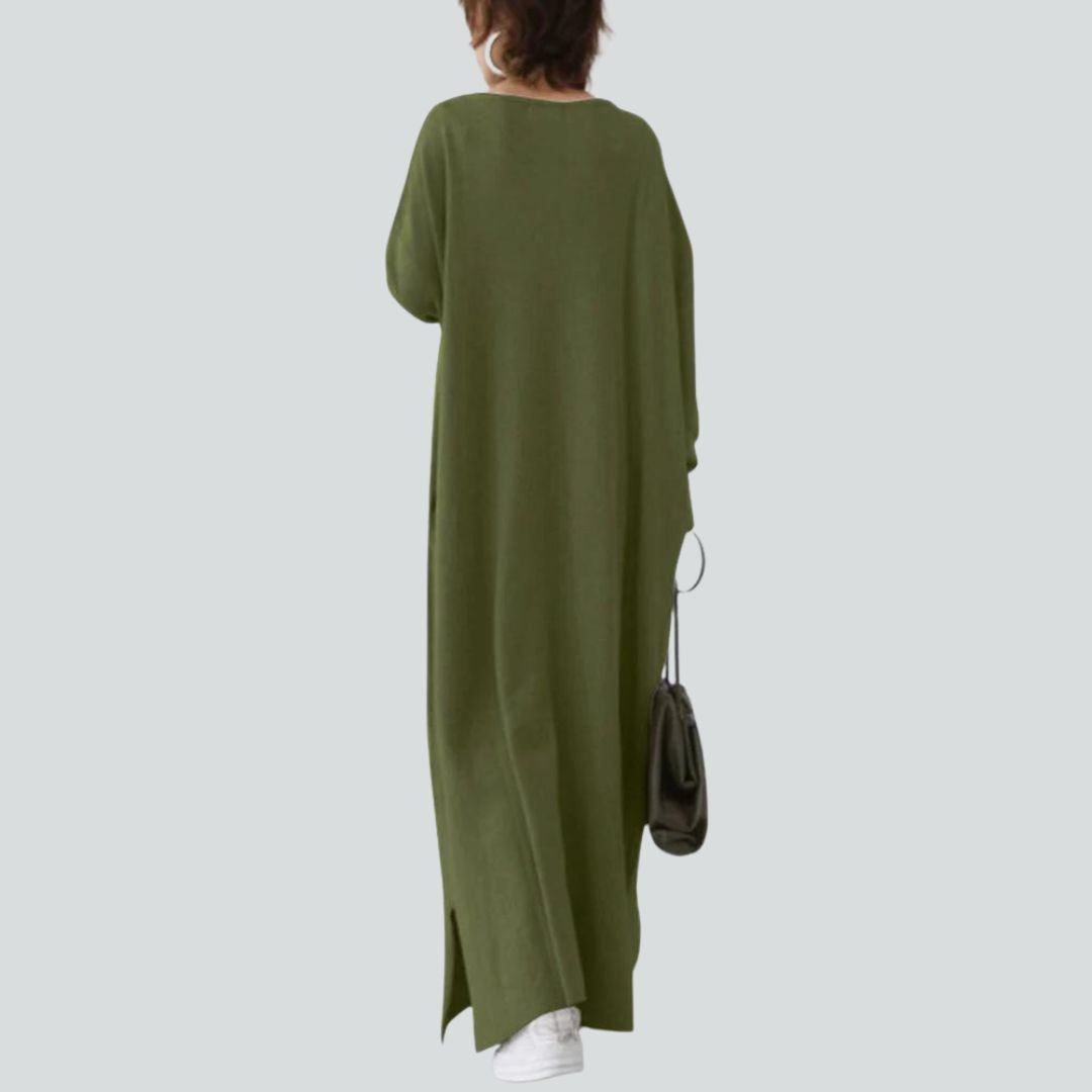 Robe Longue Décontractée à Col en V pour Femmes 8