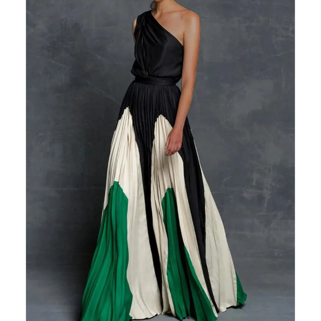 Robe Longue Femme Asymétrique à Une Épaule pour Soirée 1
