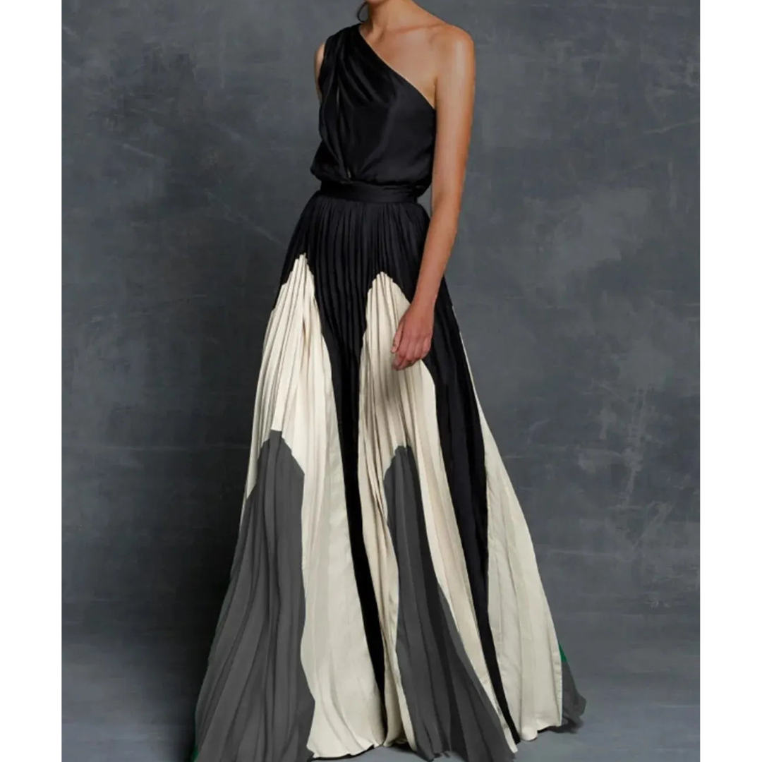 Robe Longue Femme Asymétrique à Une Épaule pour Soirée 2