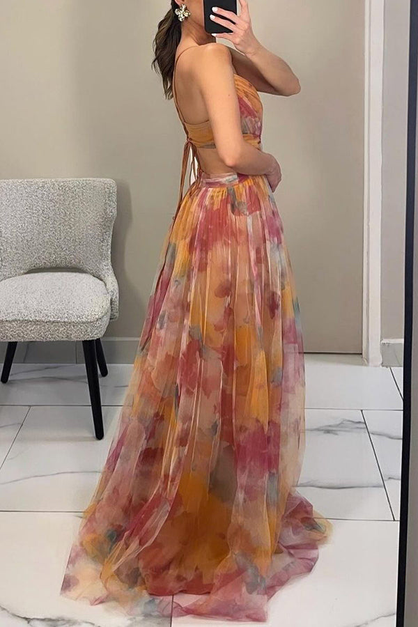 Robe Longue Femme Col en V Profond 3