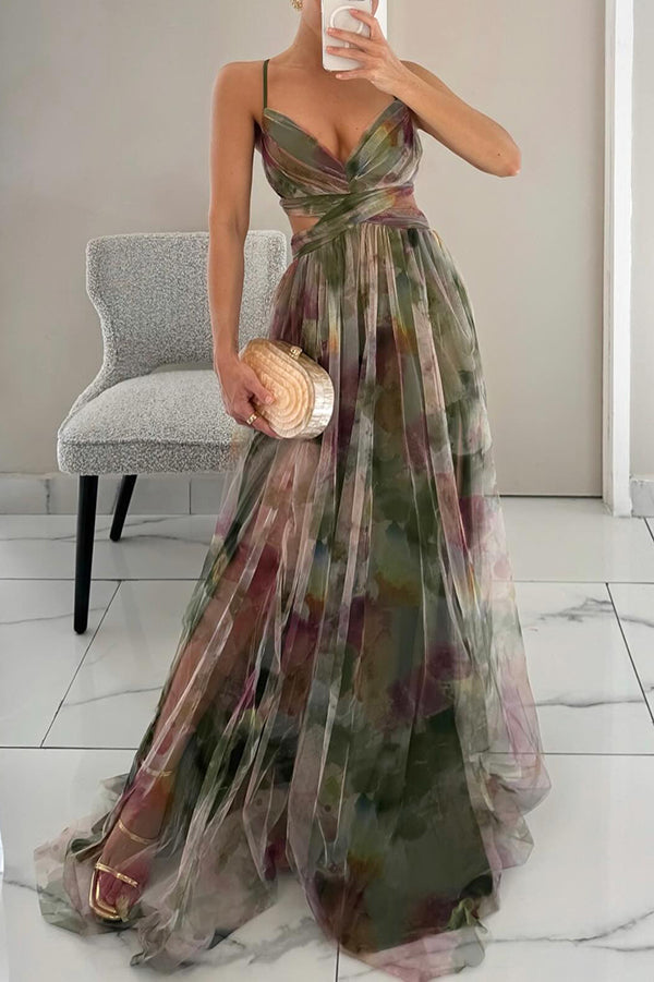 Robe Longue Femme Col en V Profond 5
