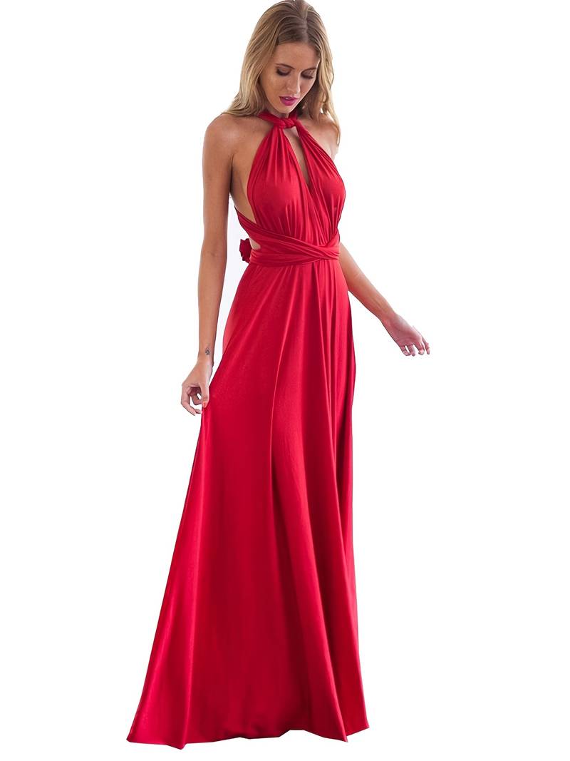 Robe Longue Femme Convertible pour Gala et Événements Formels 1