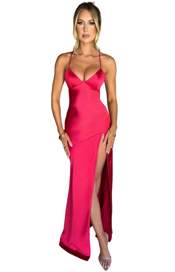 Robe Longue Femme Décolleté en V 6