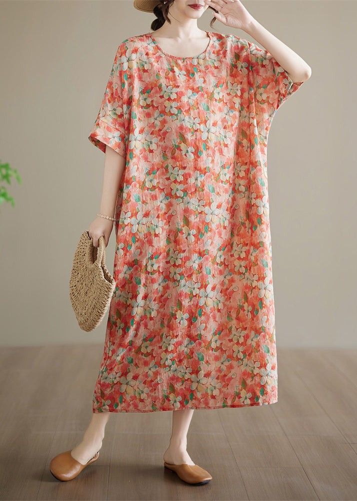 Robe Longue Femme Décontractée Manches Courtes Patchwork 1