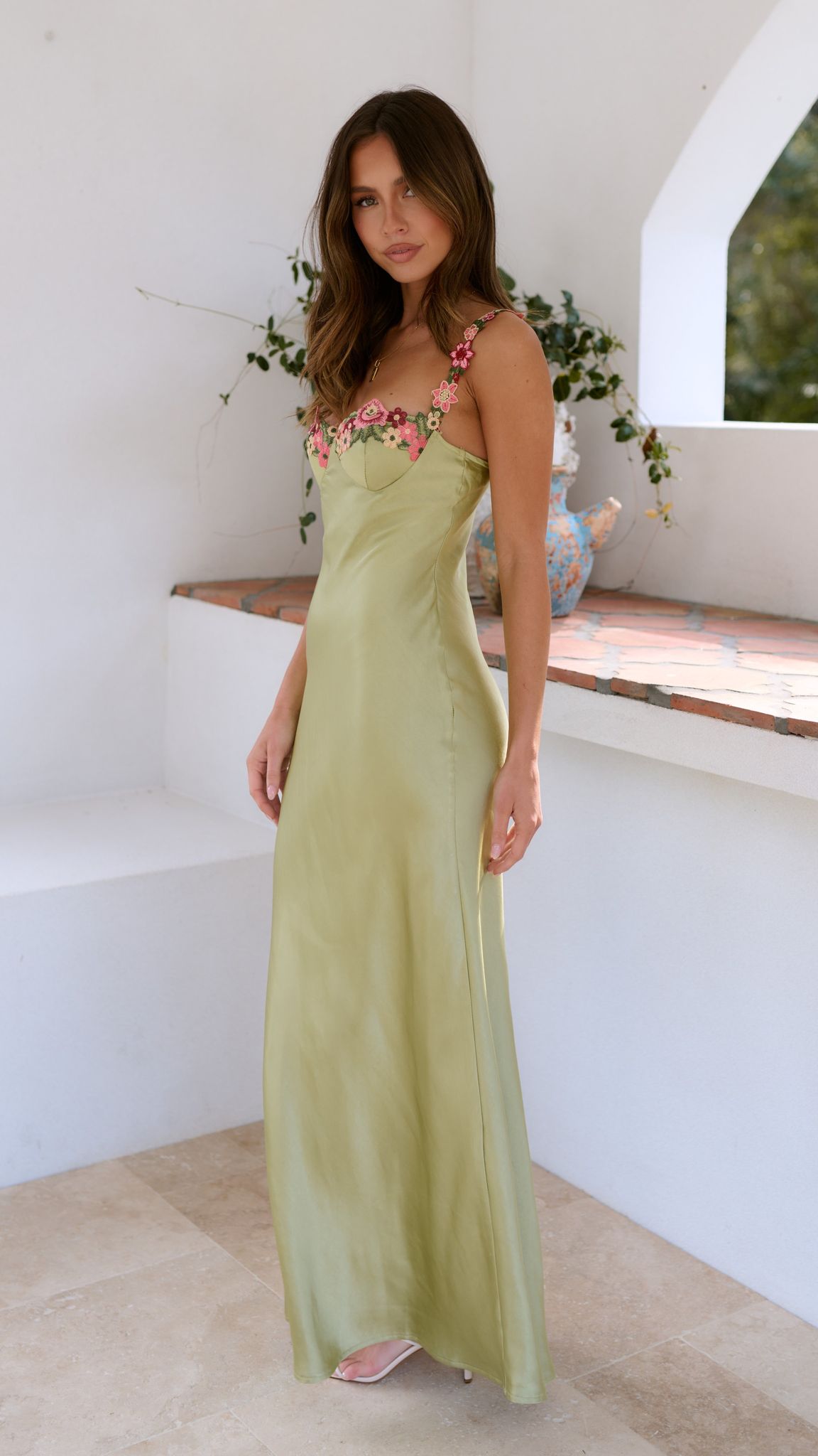 Robe Longue Femme Fleurie Élégante pour Événements Spéciaux et Été 3