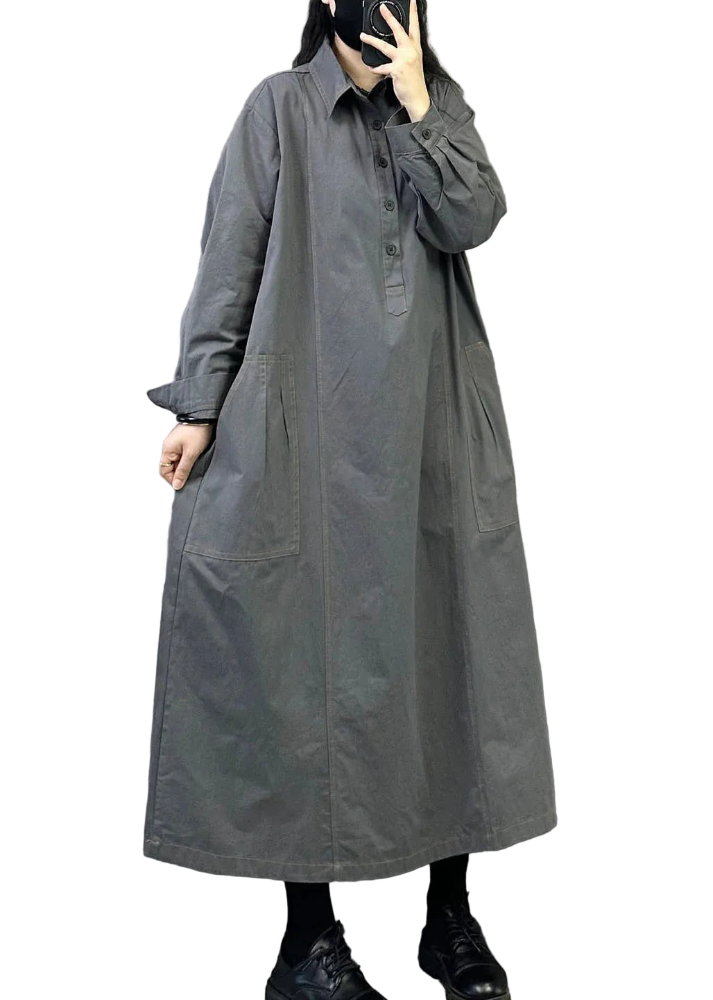 Robe Longue Femme Oversize Style Bohème Automnal 0