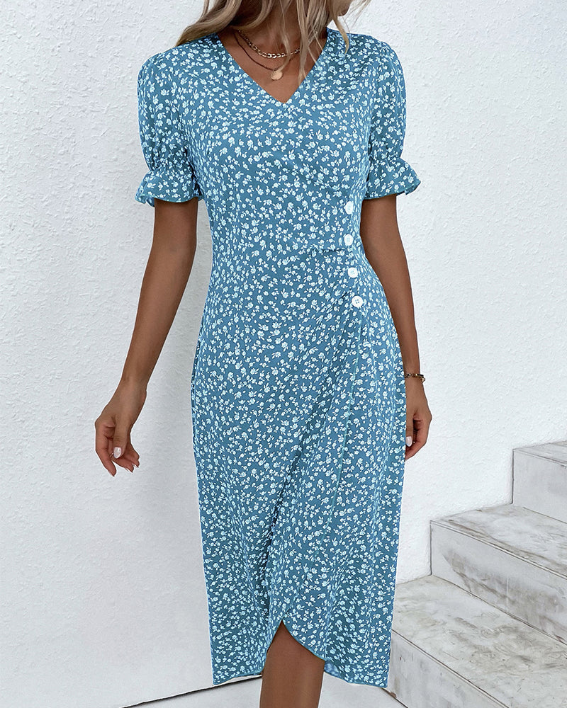 Robe Longue Femme Portefeuille Fleurie 4