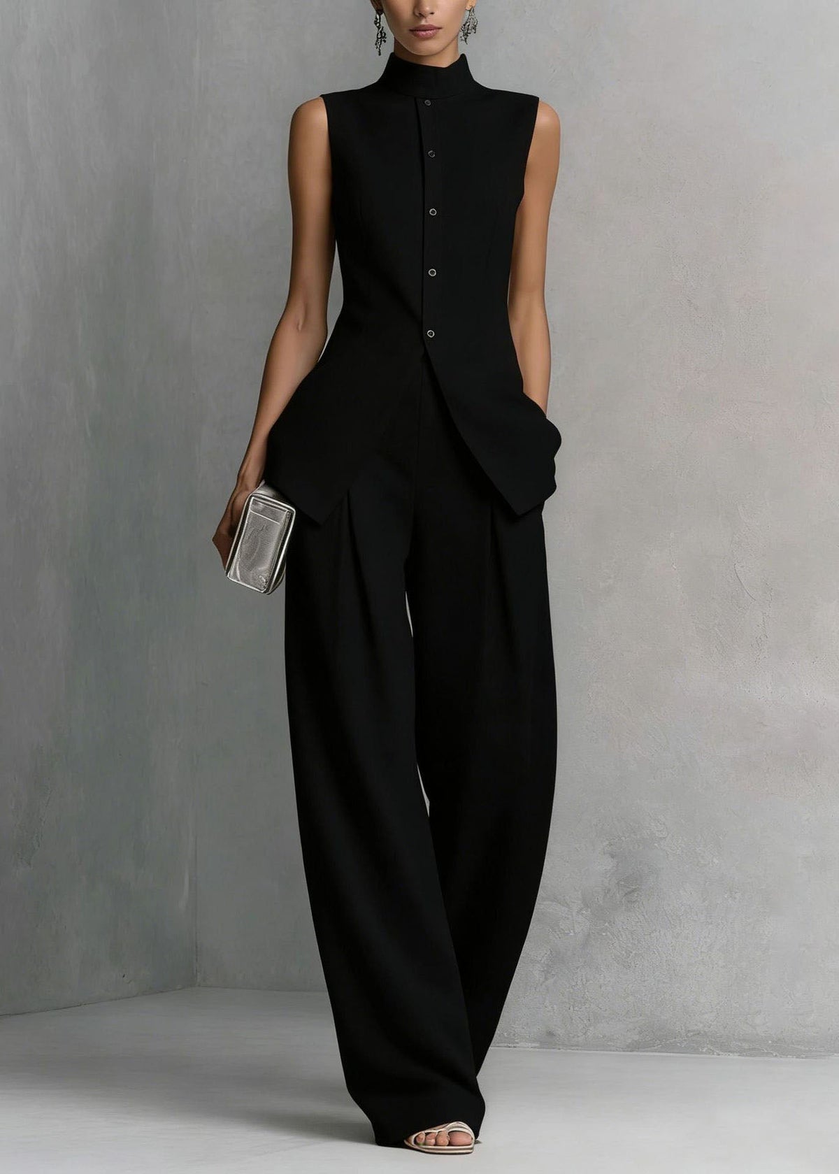 Robe Longue Femme Style Drapé Moderne 2