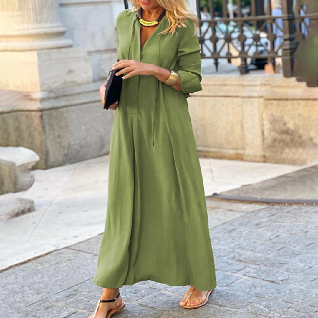 Robe Longue Femme avec Poches Chic 3