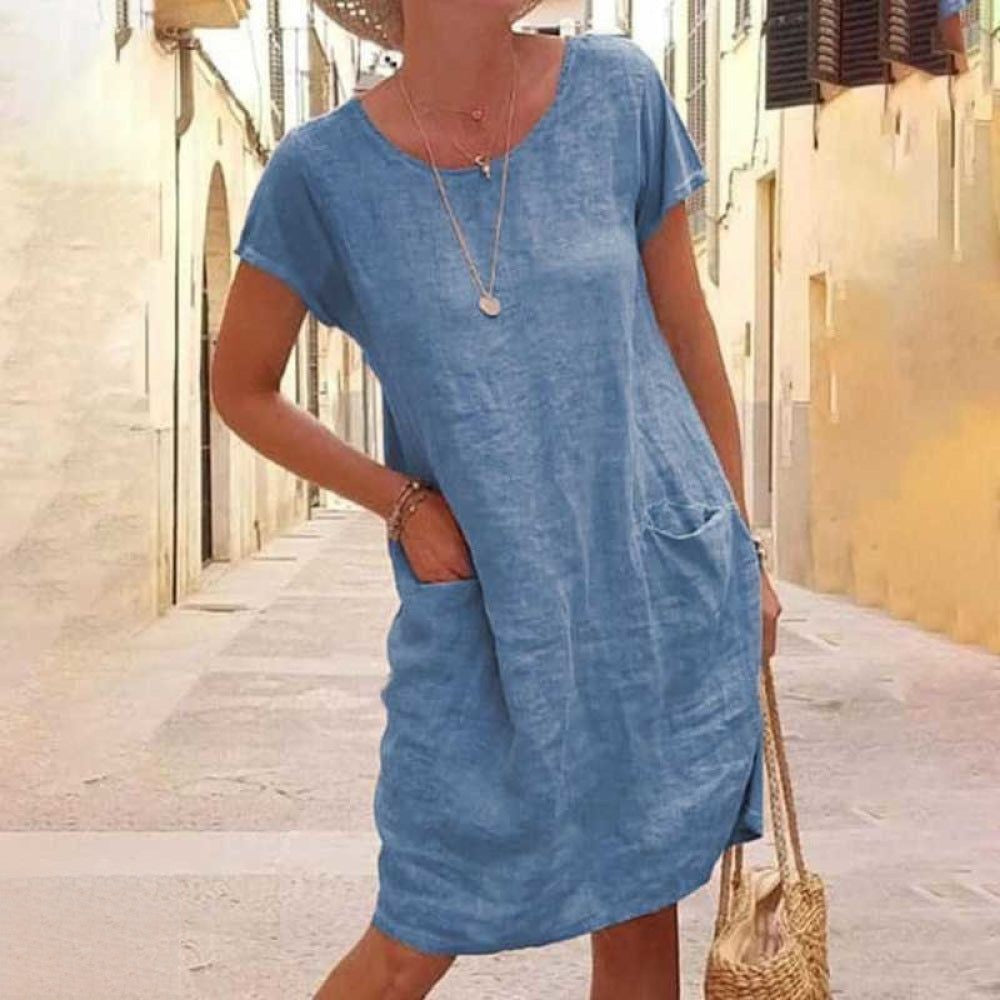 Robe Longue Femme en Lin Léger Polyvalente 1