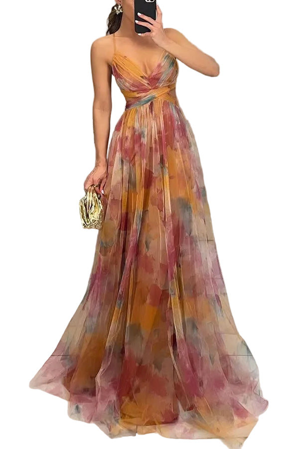 Robe Longue Fleurie pour Femmes Chic 0