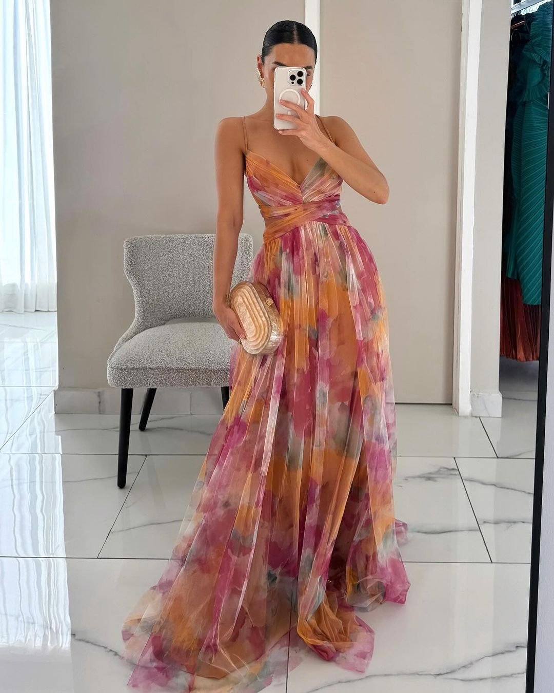 Robe Longue Fleurie pour Femmes Chic 1