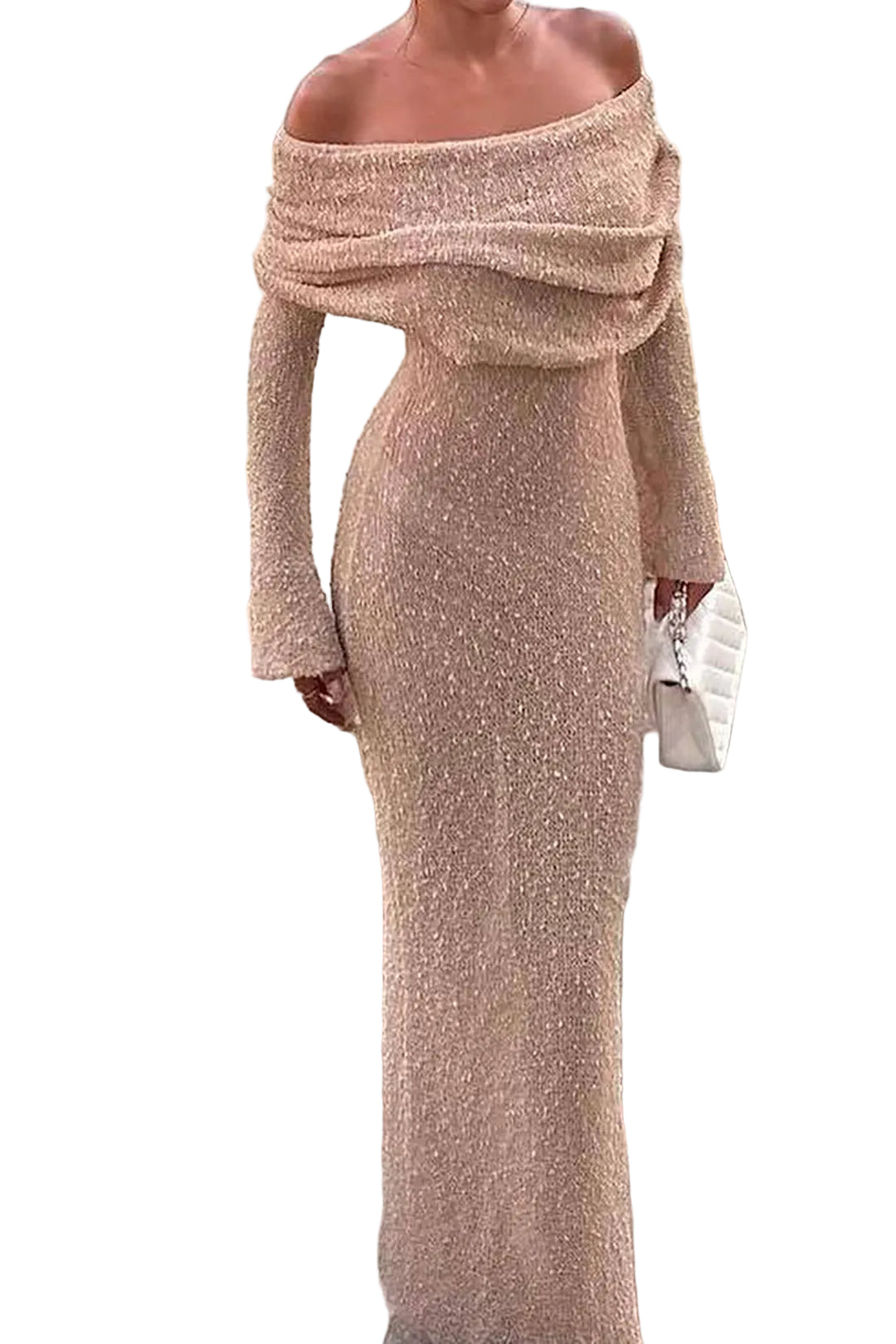 Robe Longue à Épaules Dénudées pour Femme 4