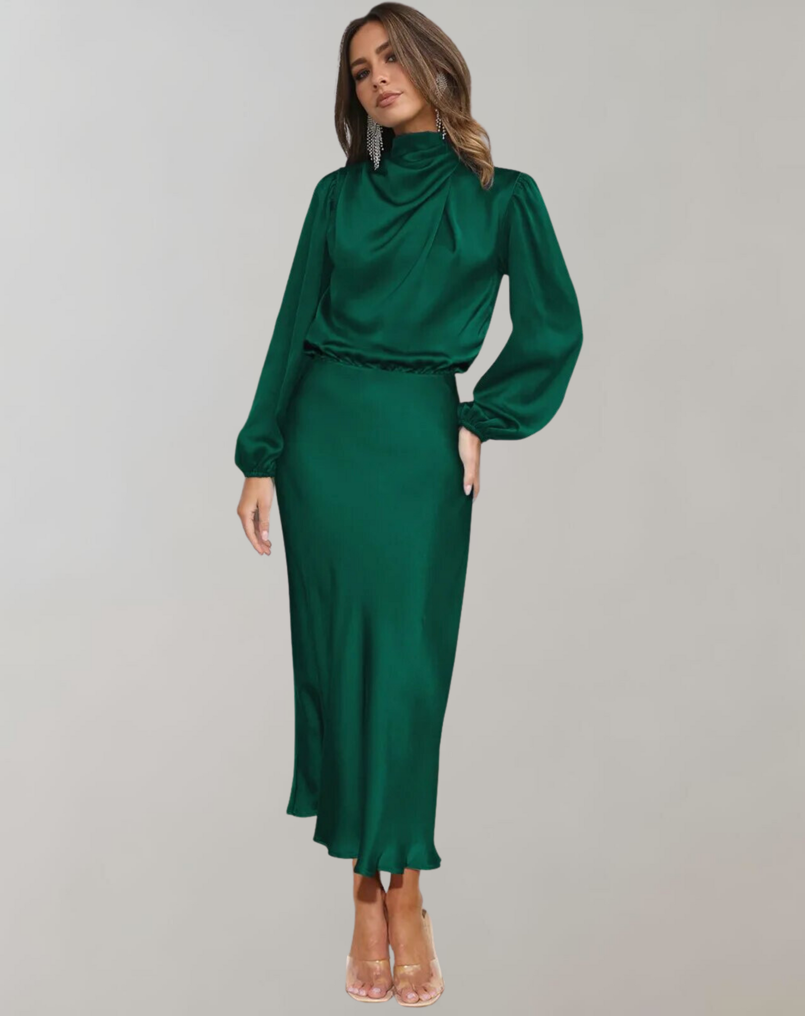 Robe Longue à Manches pour Femme Chic 4