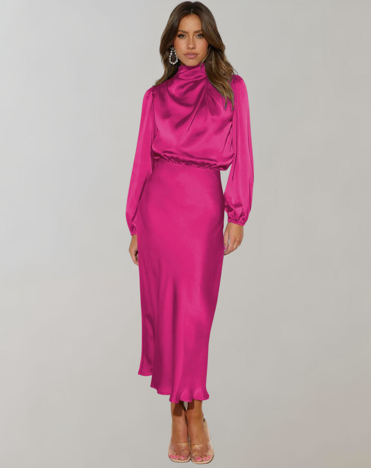 Robe Longue à Manches pour Femme Chic 7