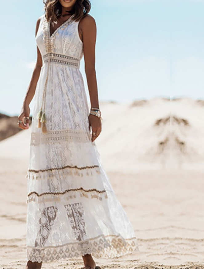 Robe Maxi Boho Femme Style Évasé 2