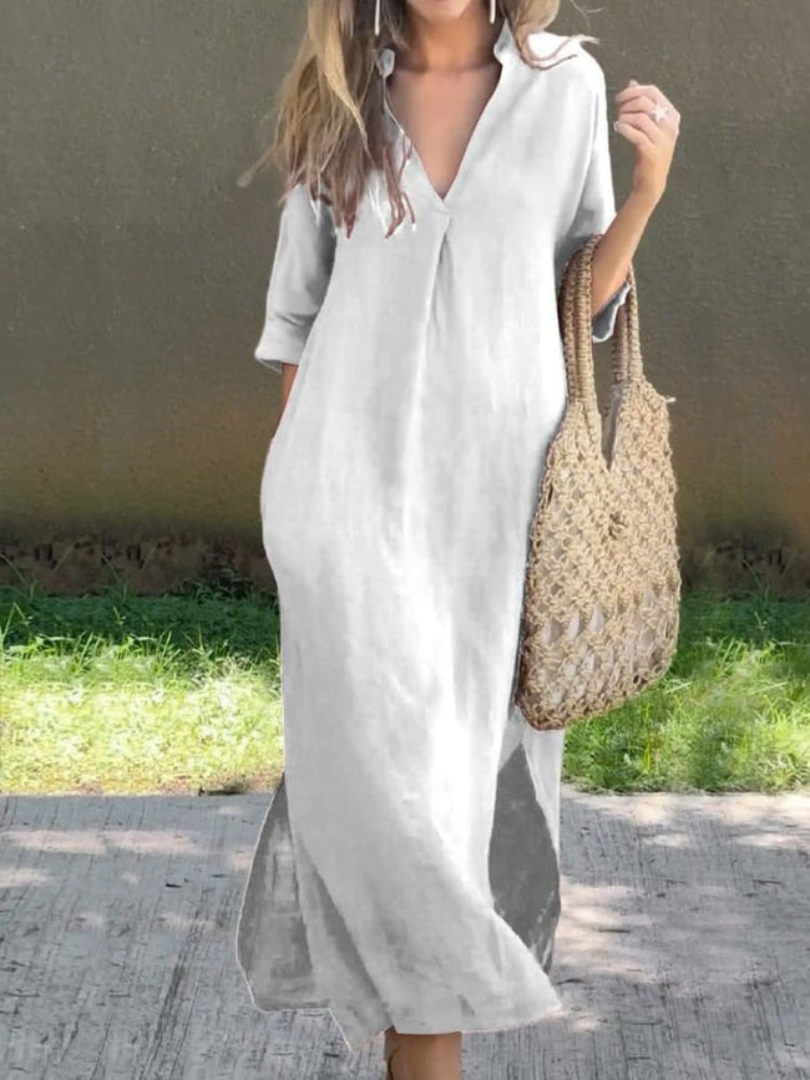 Robe Maxi Femme Élégante en Tissu Confortable 2