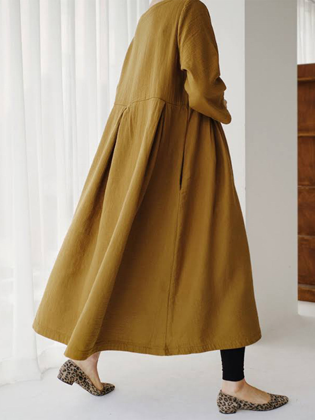 Robe Maxi Femme à Poches Latérales 8