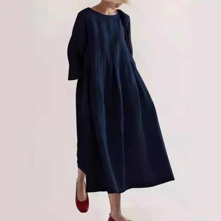 Robe Maxi Femme à Poches Latérales 9