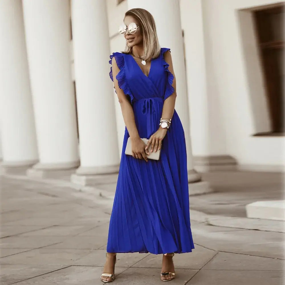 Robe Maxi à Volants pour Femmes Chic 10