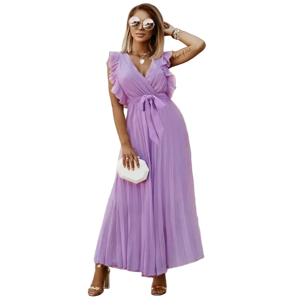 Robe Maxi à Volants pour Femmes Chic 11