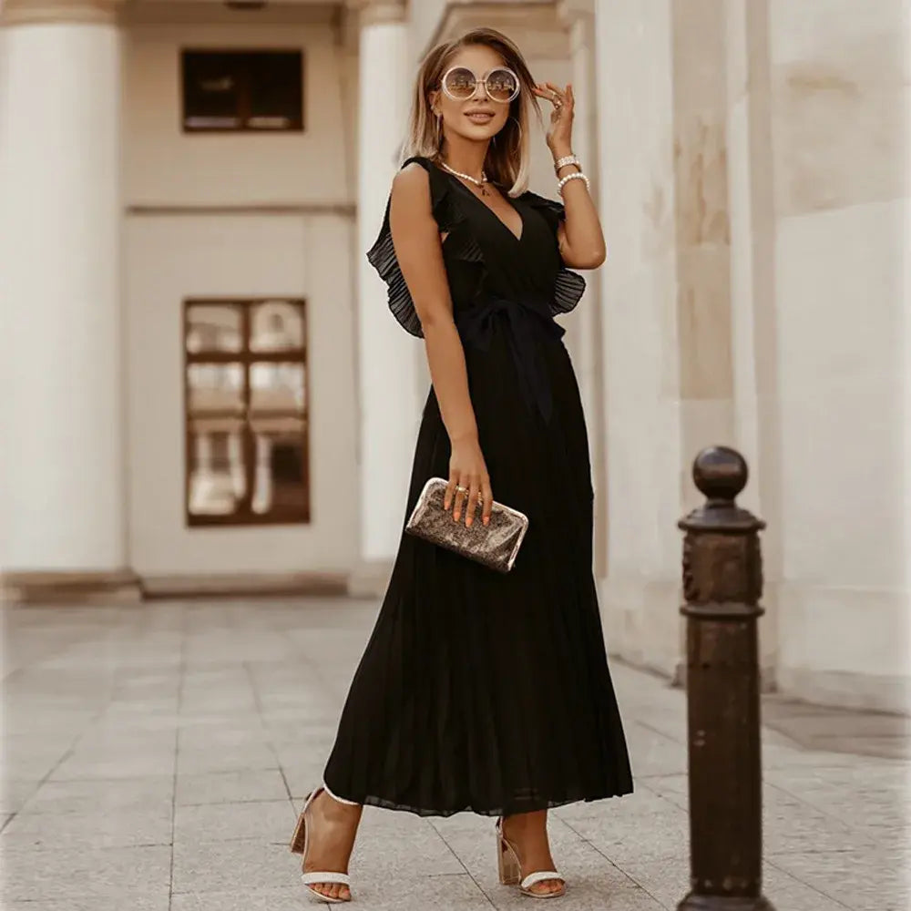 Robe Maxi à Volants pour Femmes Chic 5