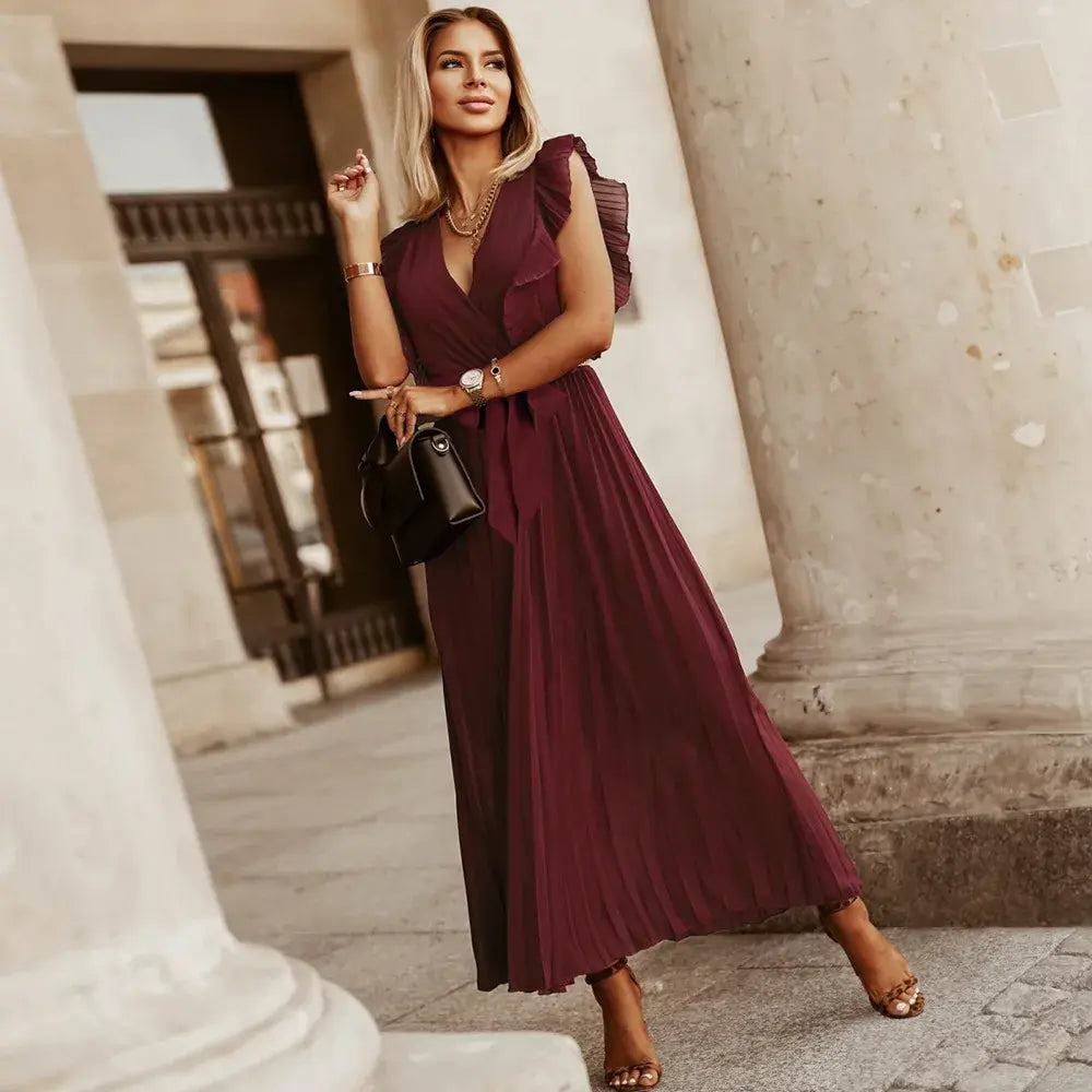 Robe Maxi à Volants pour Femmes Chic 8