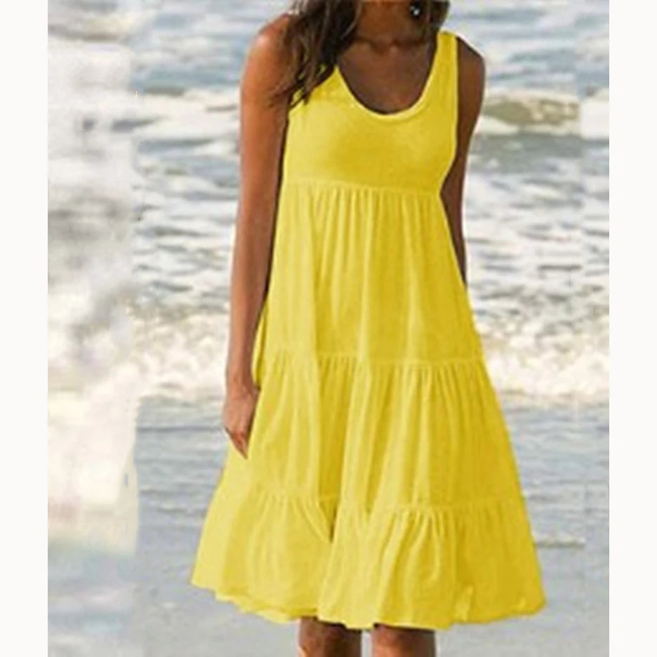 Robe Mi-Longue à Bretelles pour Femmes Chic 6