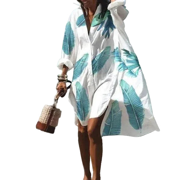 Robe Midi Décontractée pour Femme avec Col Polo 1