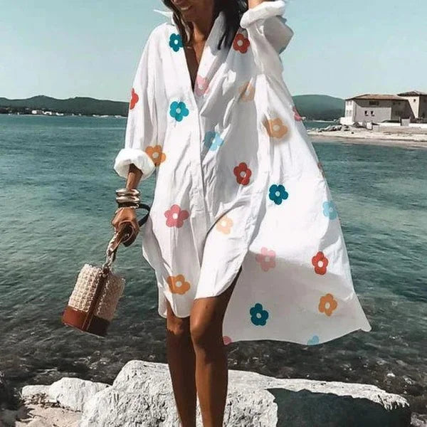 Robe Midi Décontractée pour Femme avec Col Polo 2