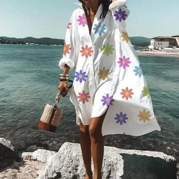 Robe Midi Décontractée pour Femme avec Col Polo 4