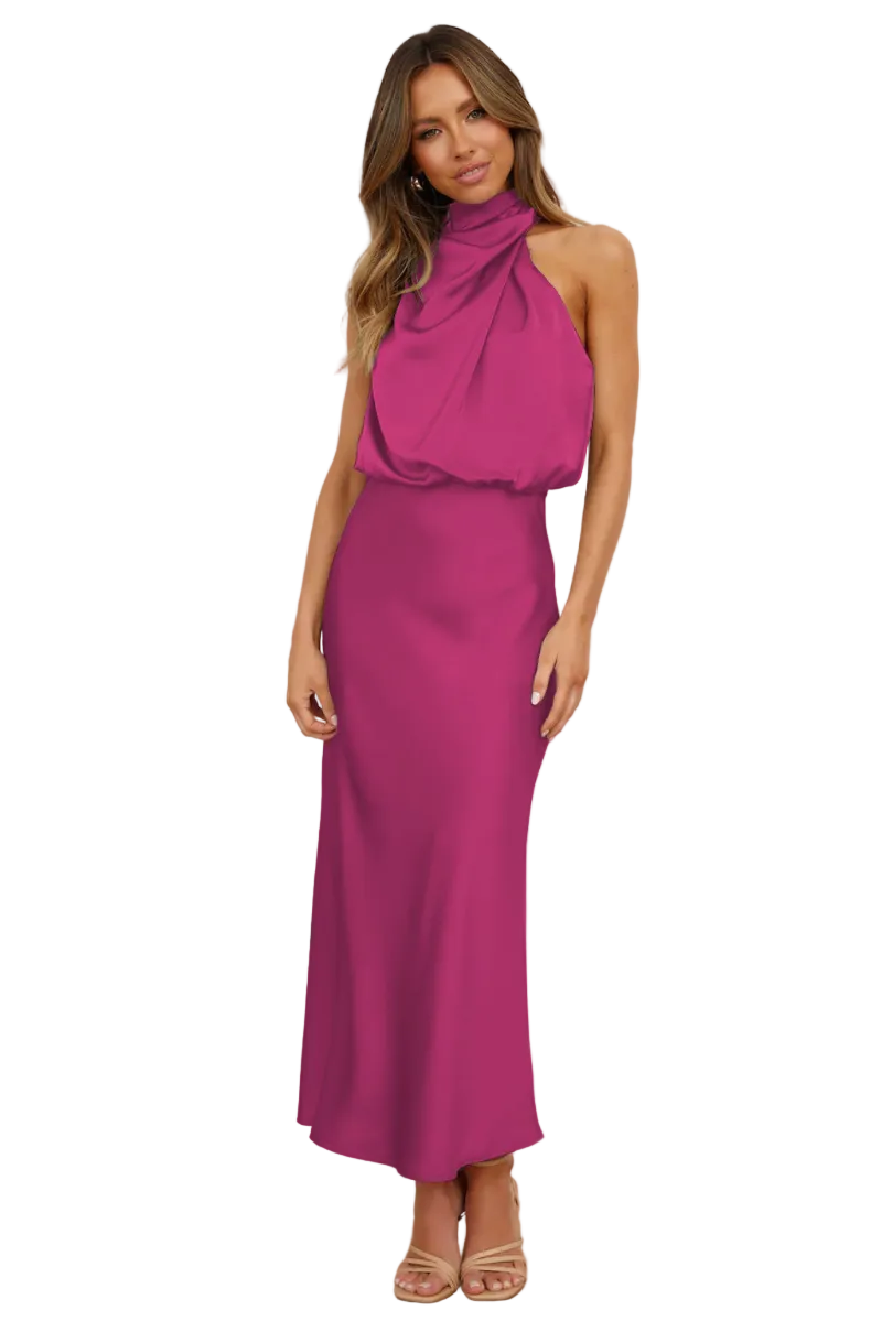 Robe Midi Femme Asymétrique Chic 10