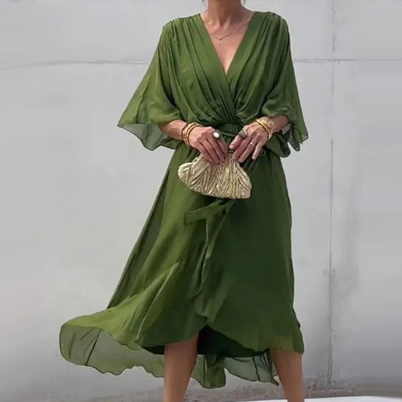 Robe Midi Femme Chic Nouée 2
