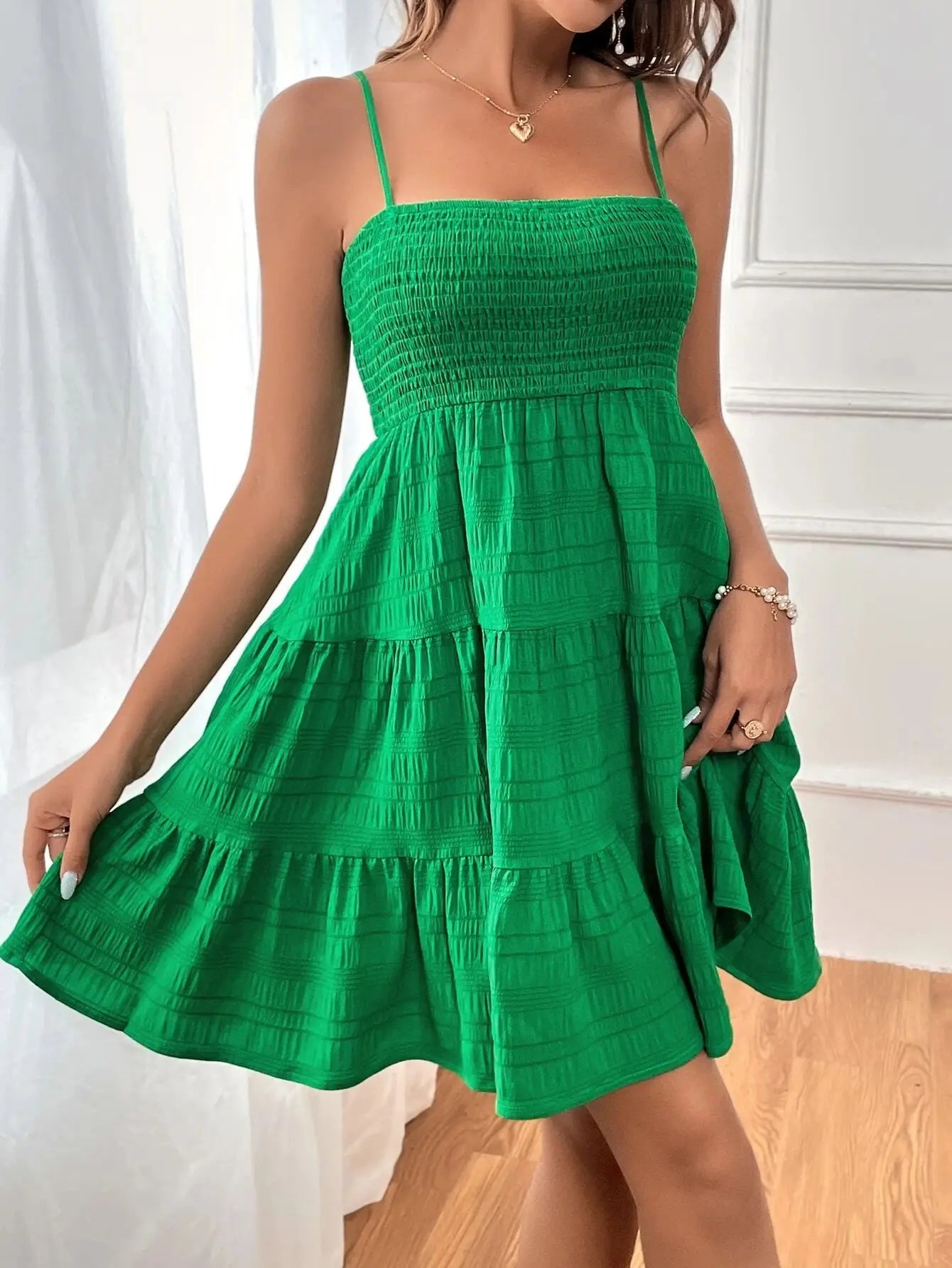 Robe Mini Bustier à Bretelles Spaghetti pour Femmes 10