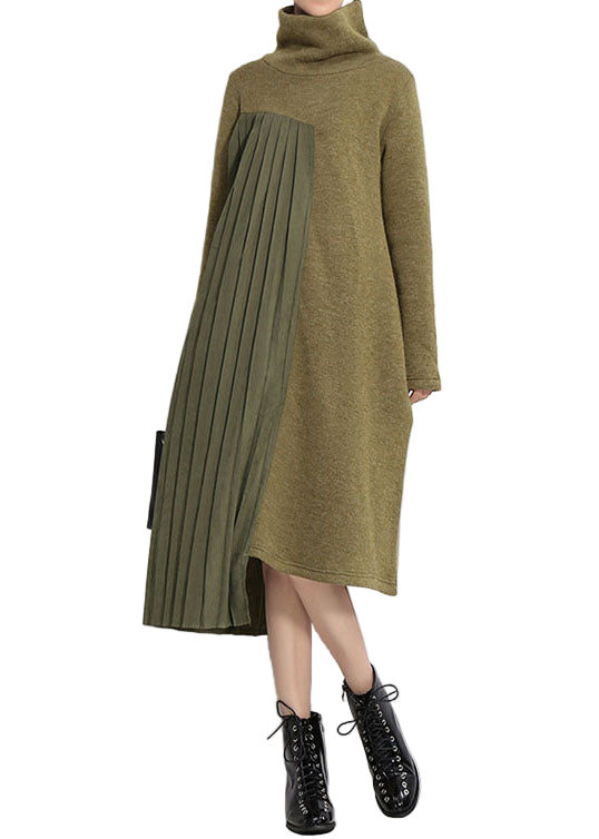 Robe Printanière en Tricot Épais Patchwork 0